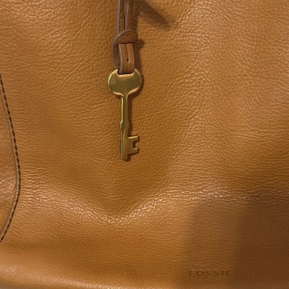Fossil Camilla Brown Leather Convertible Adjustable Crossbody Purse Bag Backpack - Picture 5 of 11